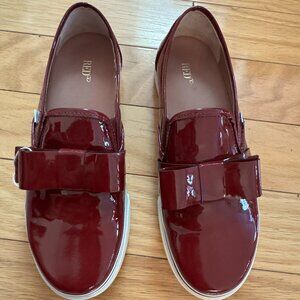 New in box Red(V) Valentino Patent Leather Slip-On Sneakers- Size 38